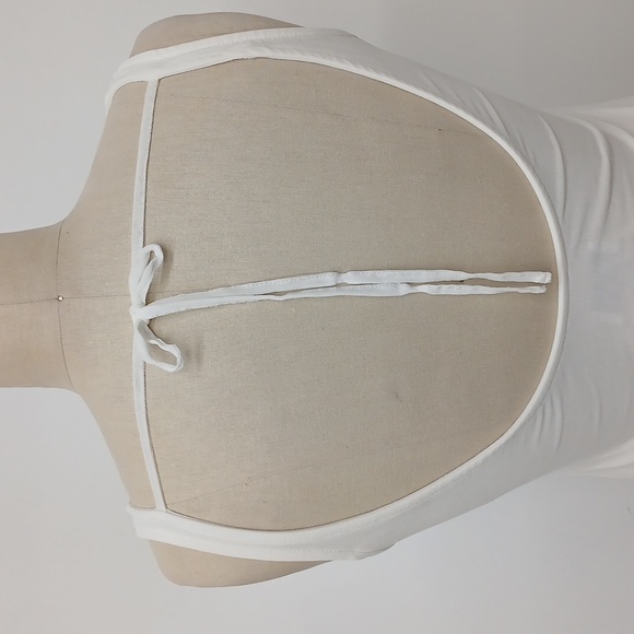 Princess Polly White Lukea Sleeveless Mesh Mini Dress Size 6 - Picture 7 of 9